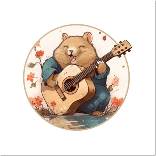 Quokka plays the guitar Posters and Art